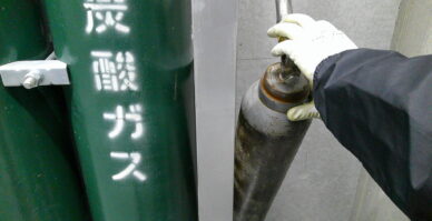 ガス消火設備通気試験